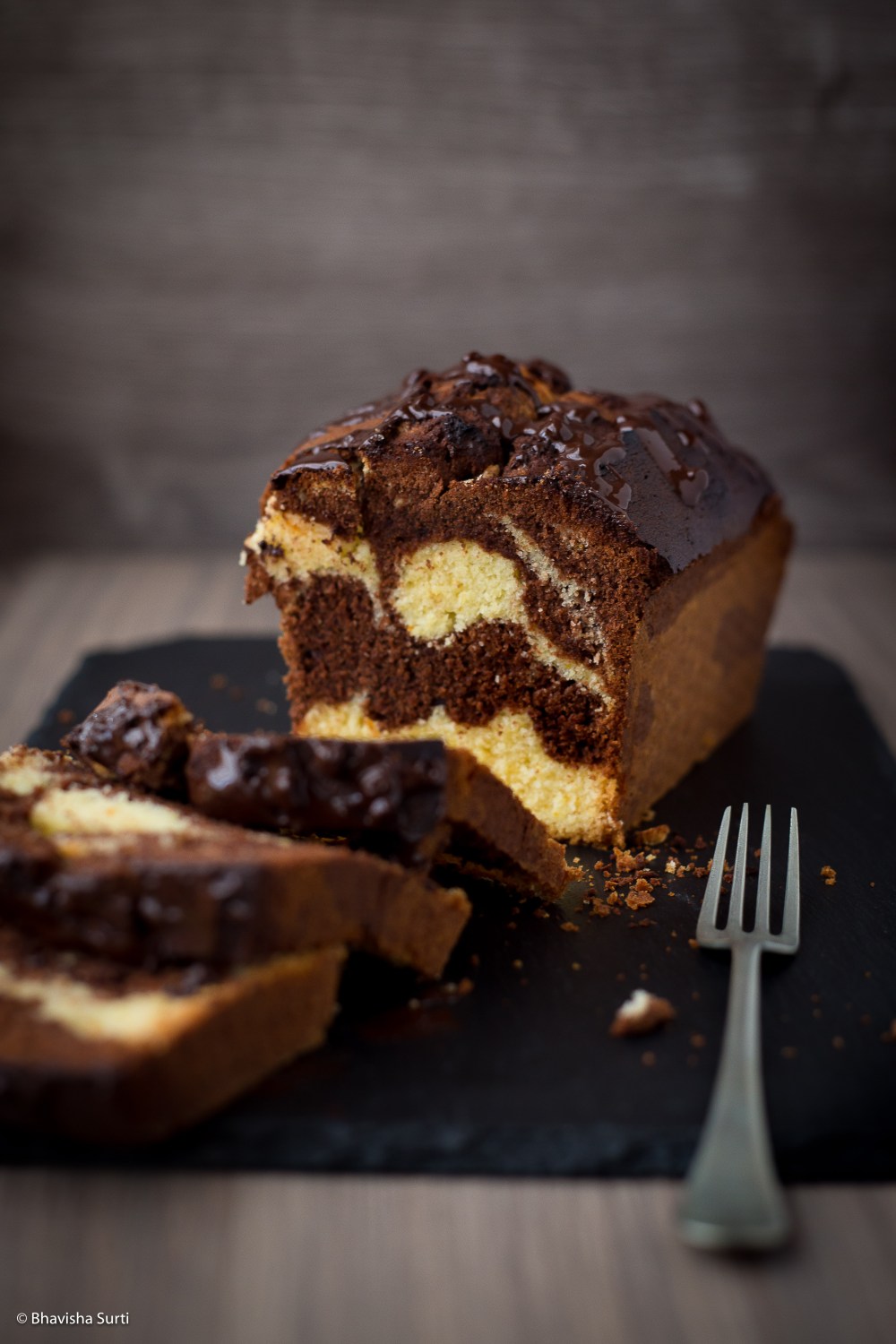 Orange and Chocolate Marble Cake