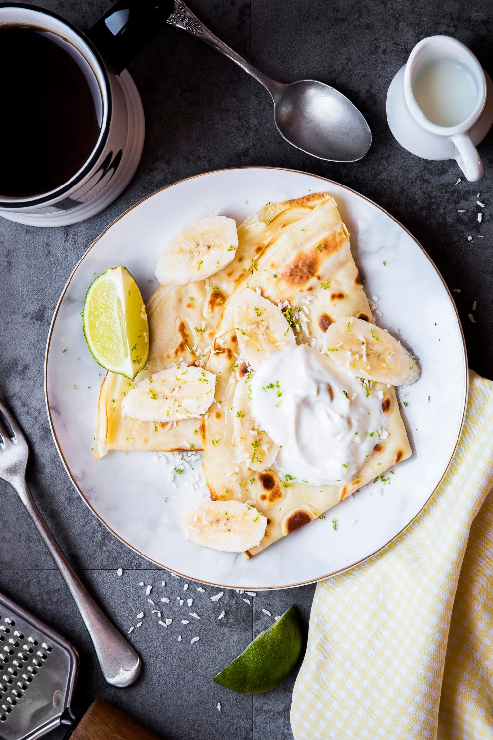 Banana, Lime and Coconut Pancakes-web